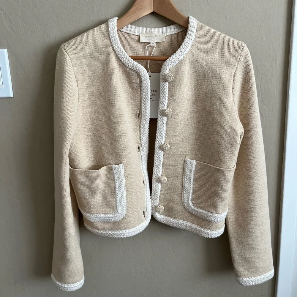 Sézane Auguste Jacket Cream XS NWT - Picture 3 of 5